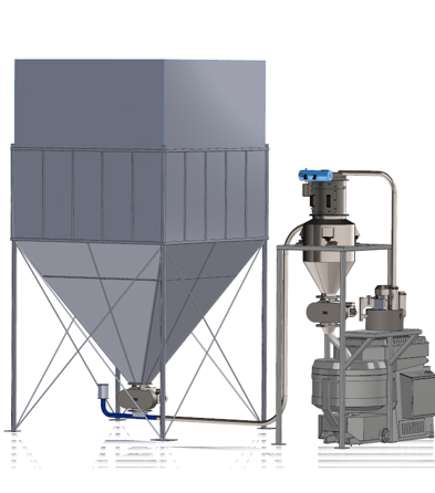 SCAW system with flexible silo