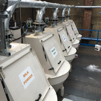 Multiple sack tip stations