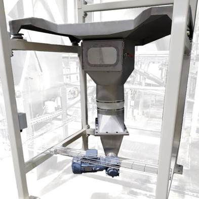 Big bag discharger access door 